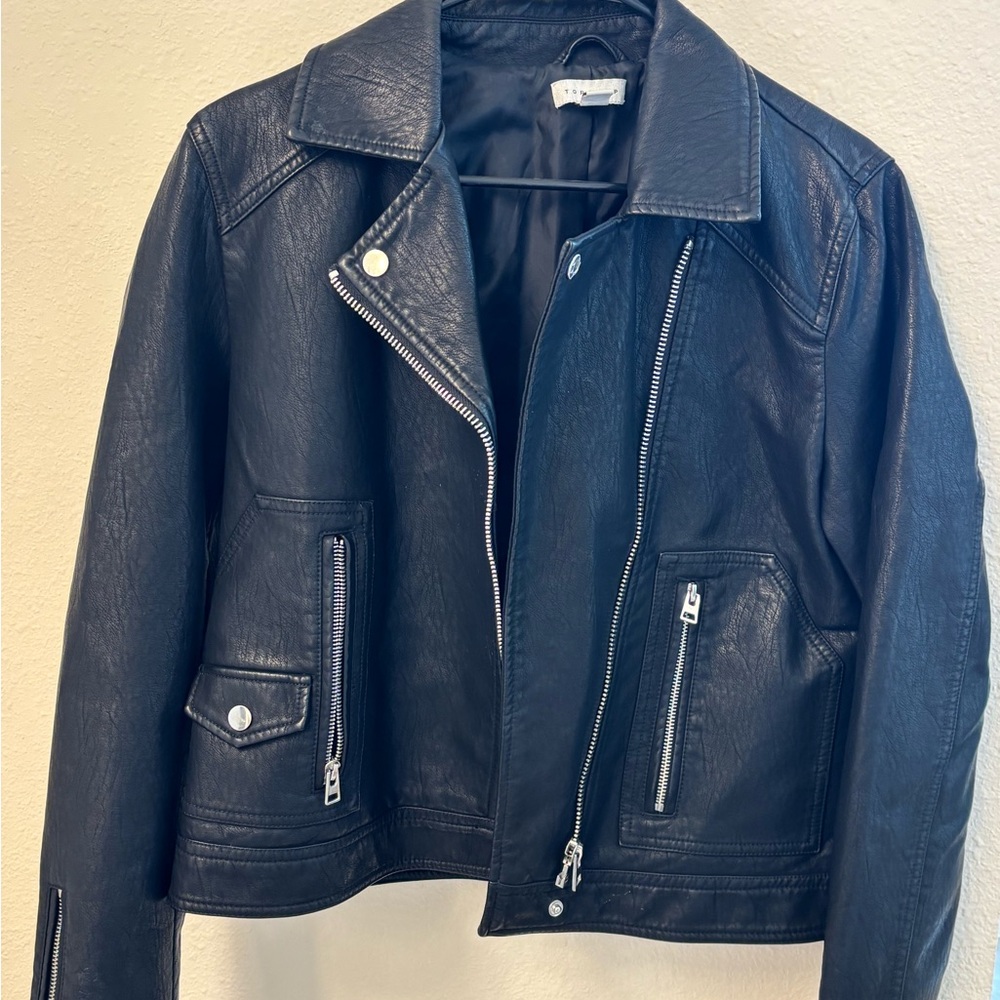 Topshop Black Faux Leather Jacket